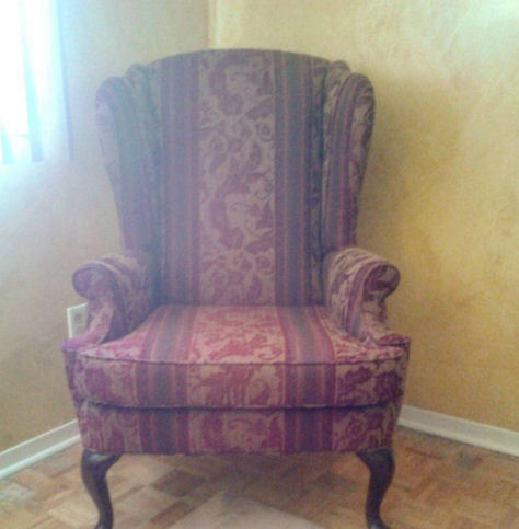 red antique chair
